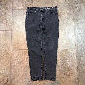 DEVIL-DOG The Original Athletic Tapered Dungarees Washed Black Jeans